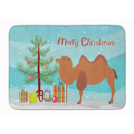 Carolines Treasures Bactrian Camel Christmas Machine Washable Memory Foam Mat BB9185RUG